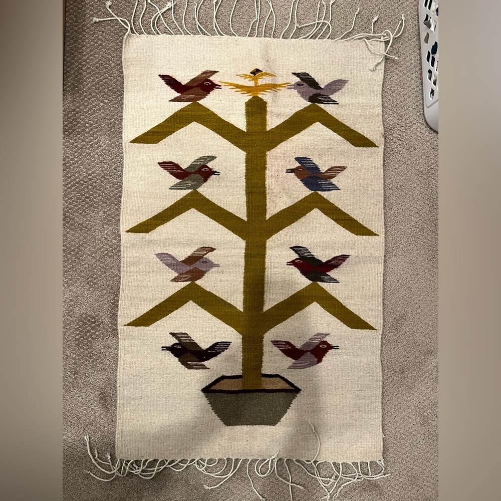 Wool tapestry rug